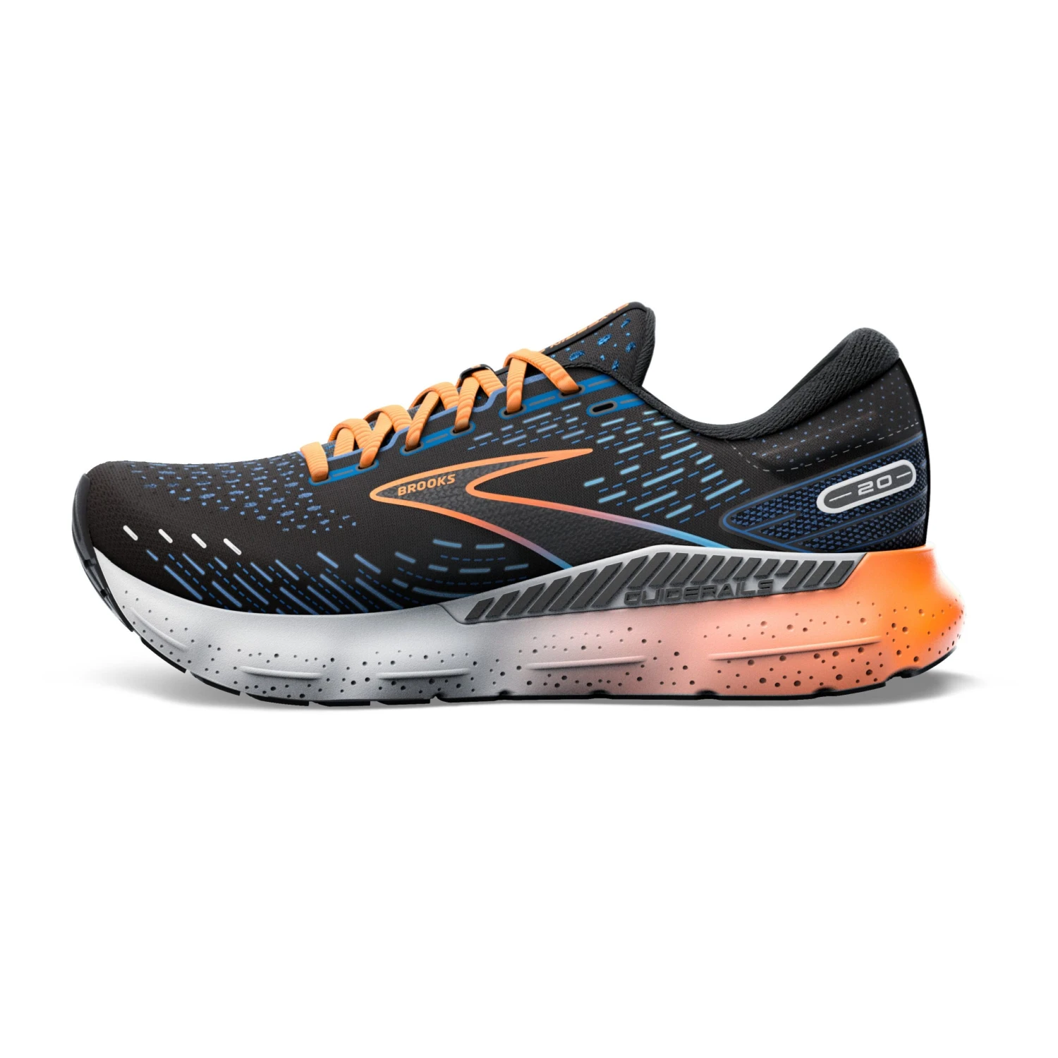 Brooks Mens Glycerin GTS 20 - Black/Classic Blue/Orange - Stability 5 Brooks Mens Glycerin GTS 20 - Black/Classic Blue/Orange - Stability - Image 5