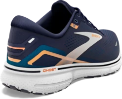 Brooks Mens Ghost 15 - Peacoat/Blue/Orange Pop - Neutral -Sportswear 110393 439 H Ghost 15