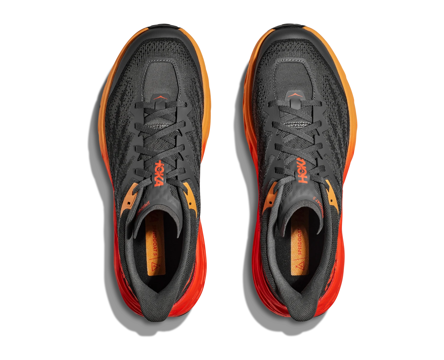 Hoka Mens Speedgoat 5 Wide - 2E Width - Castlerock/Flame - Trail 4 Hoka Mens Speedgoat 5 Wide - 2E Width - Castlerock/Flame - Trail - Image 4