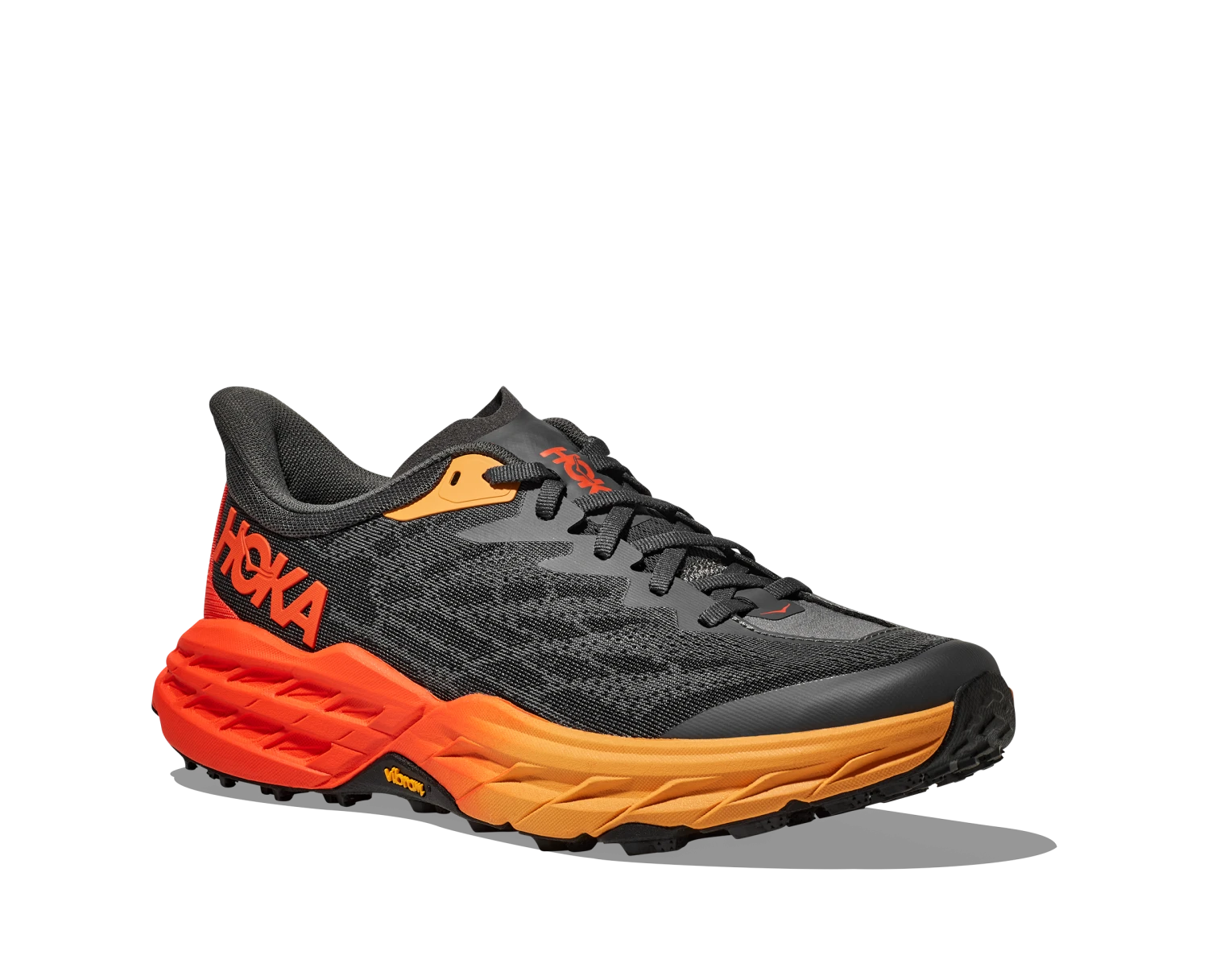 Hoka Mens Speedgoat 5 Wide - 2E Width - Castlerock/Flame - Trail 7 Hoka Mens Speedgoat 5 Wide - 2E Width - Castlerock/Flame - Trail - Image 7
