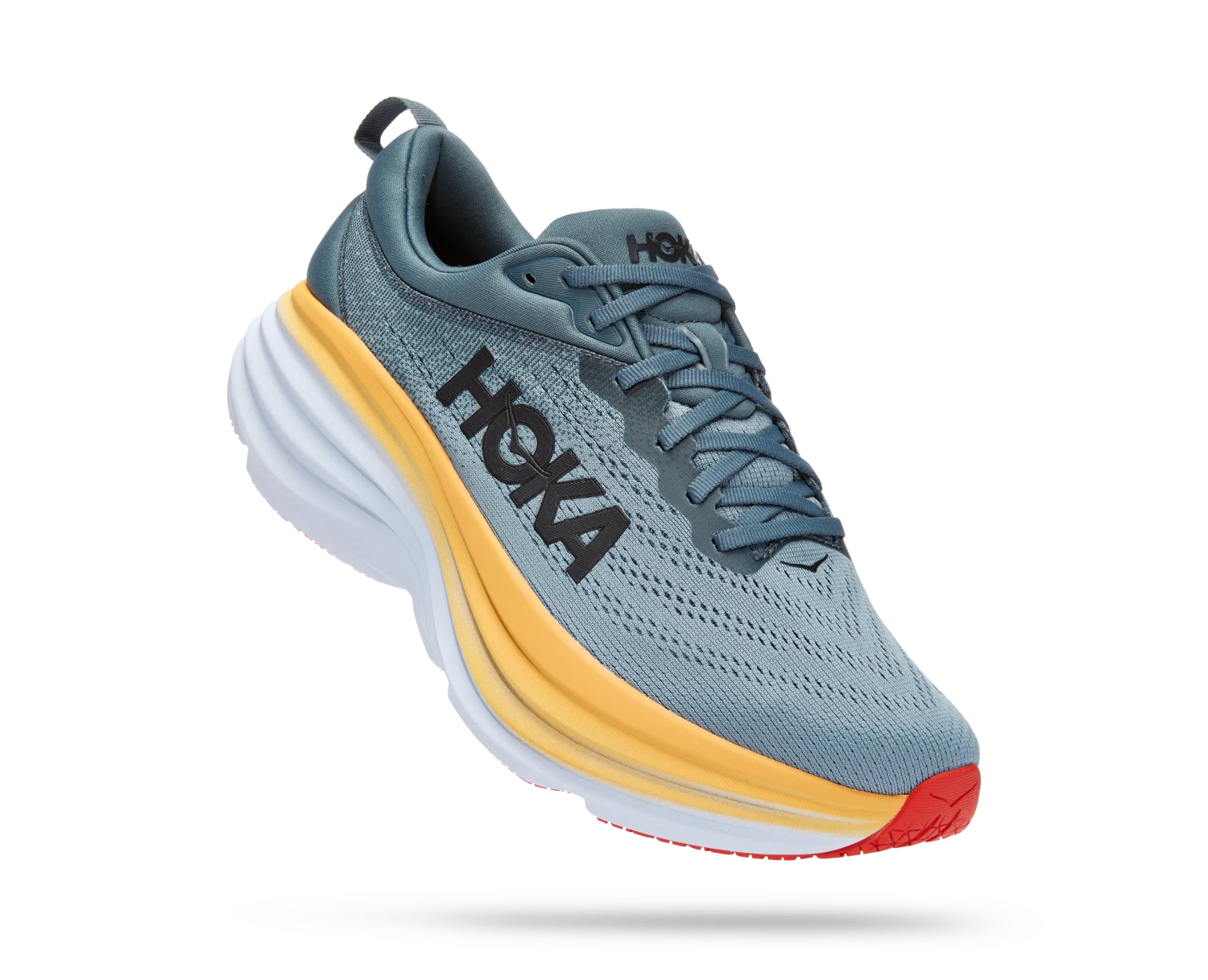 Hoka Mens Bondi 8 - Goblin Blue/Mountain Spring - Neutral 4 Hoka Mens Bondi 8 - Goblin Blue/Mountain Spring - Neutral - Image 4