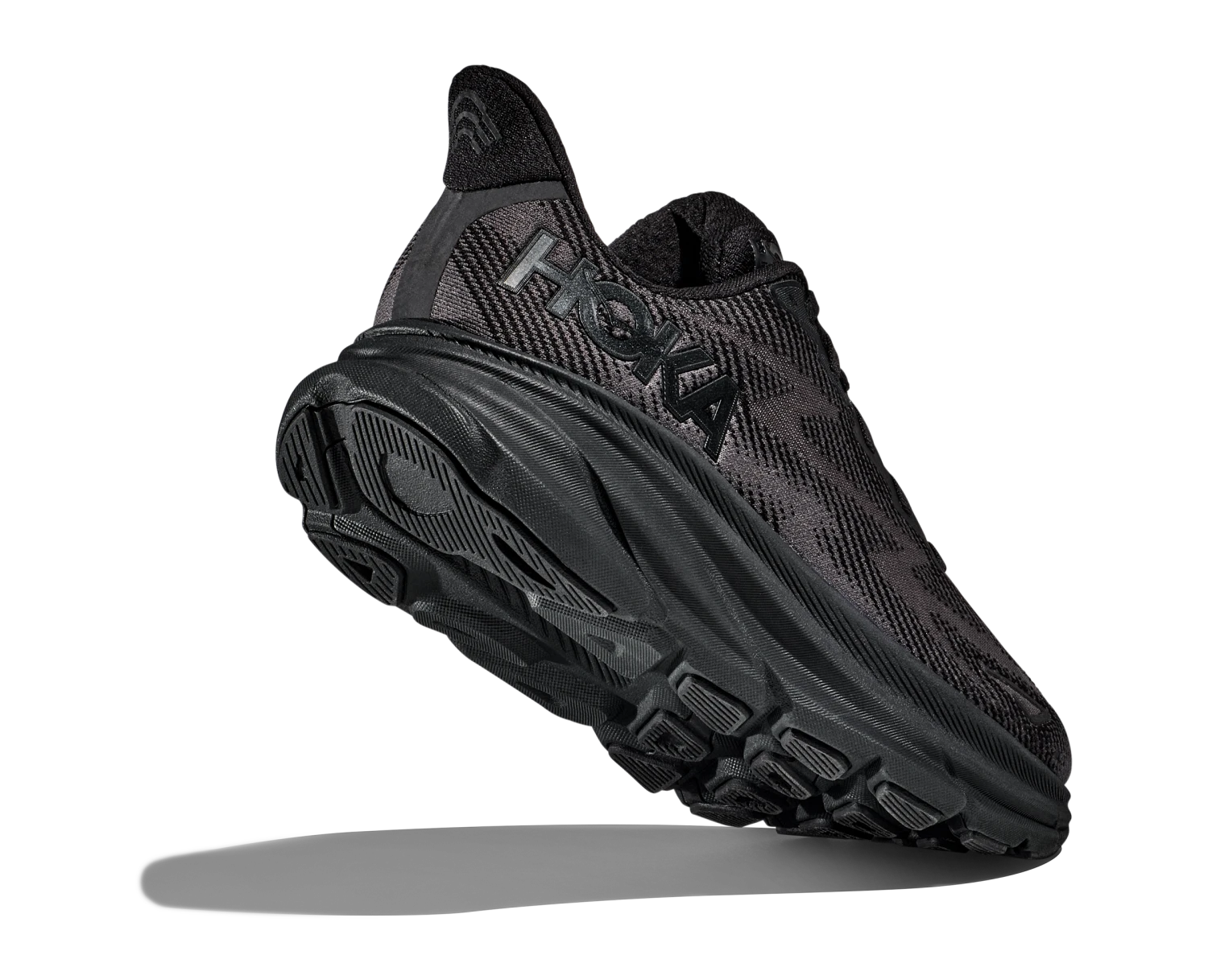 Hoka Mens Clifton 9 - Black/Black - Neutral 3 Hoka Mens Clifton 9 - Black/Black - Neutral - Image 3