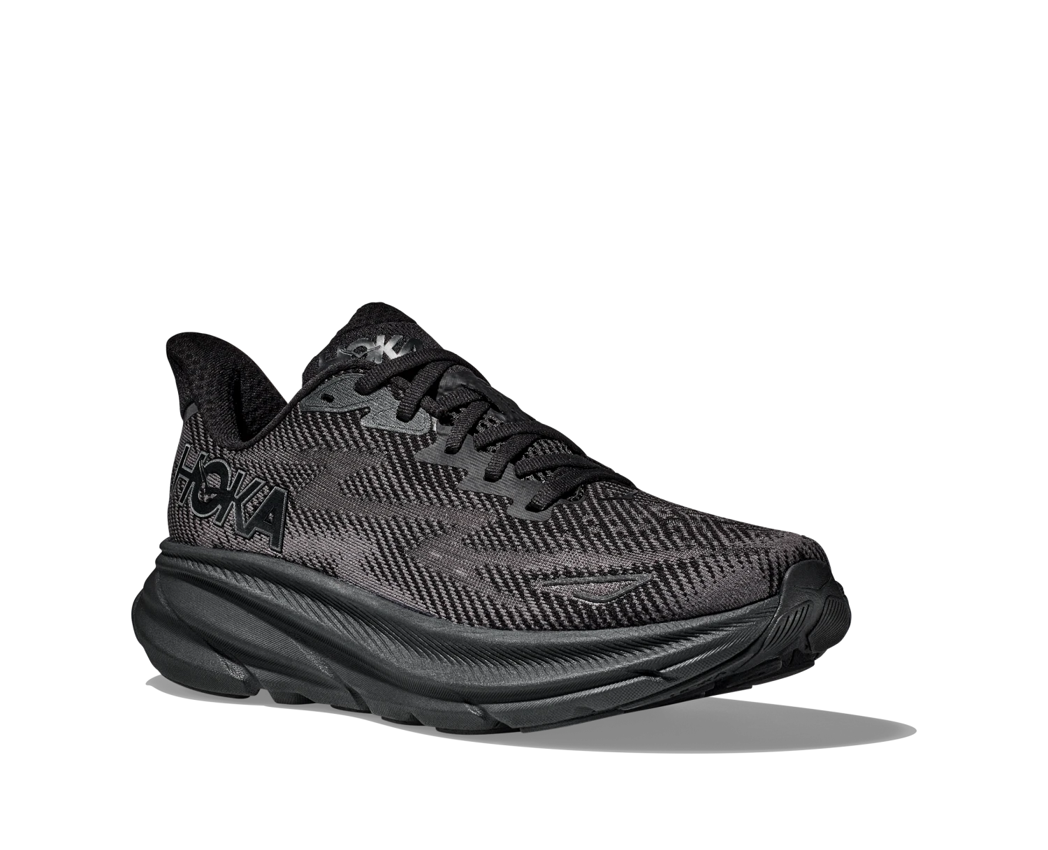 Hoka Mens Clifton 9 - Black/Black - Neutral 7 Hoka Mens Clifton 9 - Black/Black - Neutral - Image 7
