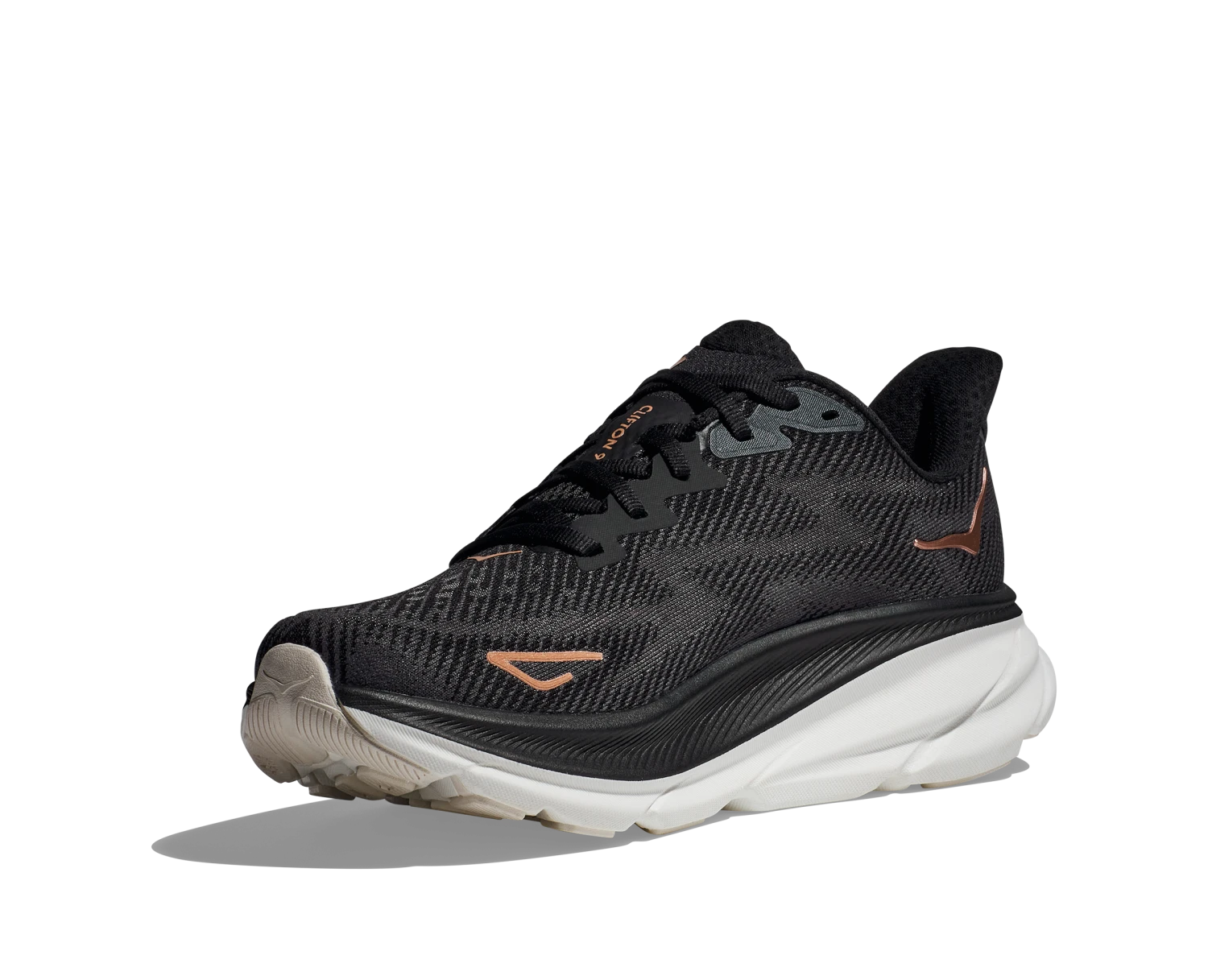 Hoka Womens Clifton 9 - Black/Rose Gold - Neutral 4 Hoka Womens Clifton 9 - Black/Rose Gold - Neutral - Image 4