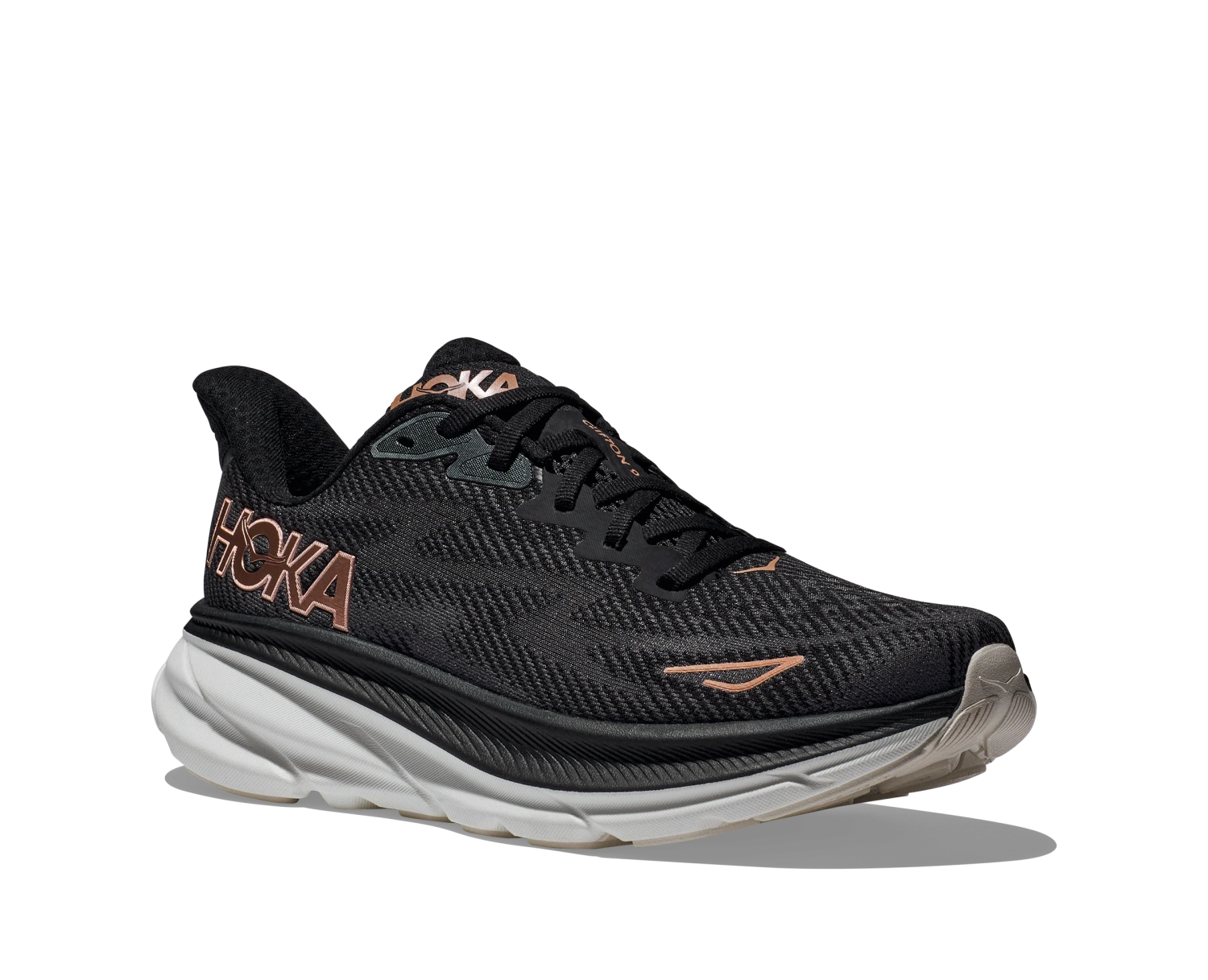 Hoka Womens Clifton 9 - Black/Rose Gold - Neutral 7 Hoka Womens Clifton 9 - Black/Rose Gold - Neutral - Image 7