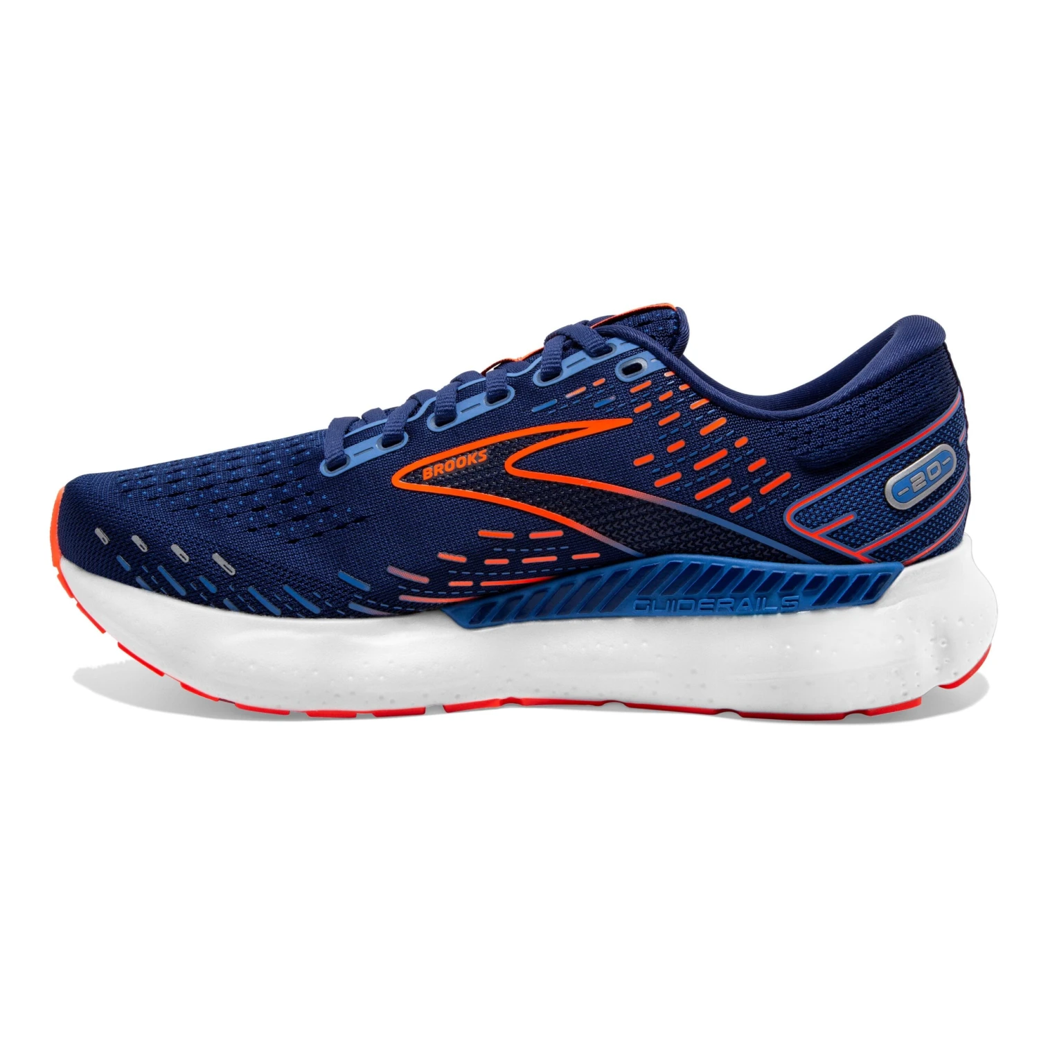 Brooks Mens Glycerin GTS 20 Wide - 2E Width - Blue Depths/Palace Blue/Orange - Stability 6 Brooks Mens Glycerin GTS 20 Wide - 2E Width - Blue Depths/Palace Blue/Orange - Stability - Image 6