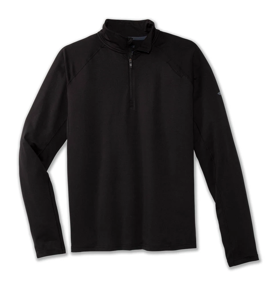 Brooks Mens Dash 1/2 Zip - Black 1 Brooks Mens Dash 1/2 Zip - Black