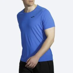 Brooks Mens Atmosphere Short Sleeve - Bluetiful -Sportswear 211383 434 ma atmosphere mens short sleeve running shirt