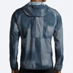 Brooks Mens Canopy Jacket - Indigo Rush Altitude Print 13 Brooks Mens Canopy Jacket - Indigo Rush Altitude Print -Sportswear 211385 406 mb canopy jacket mens running jacket