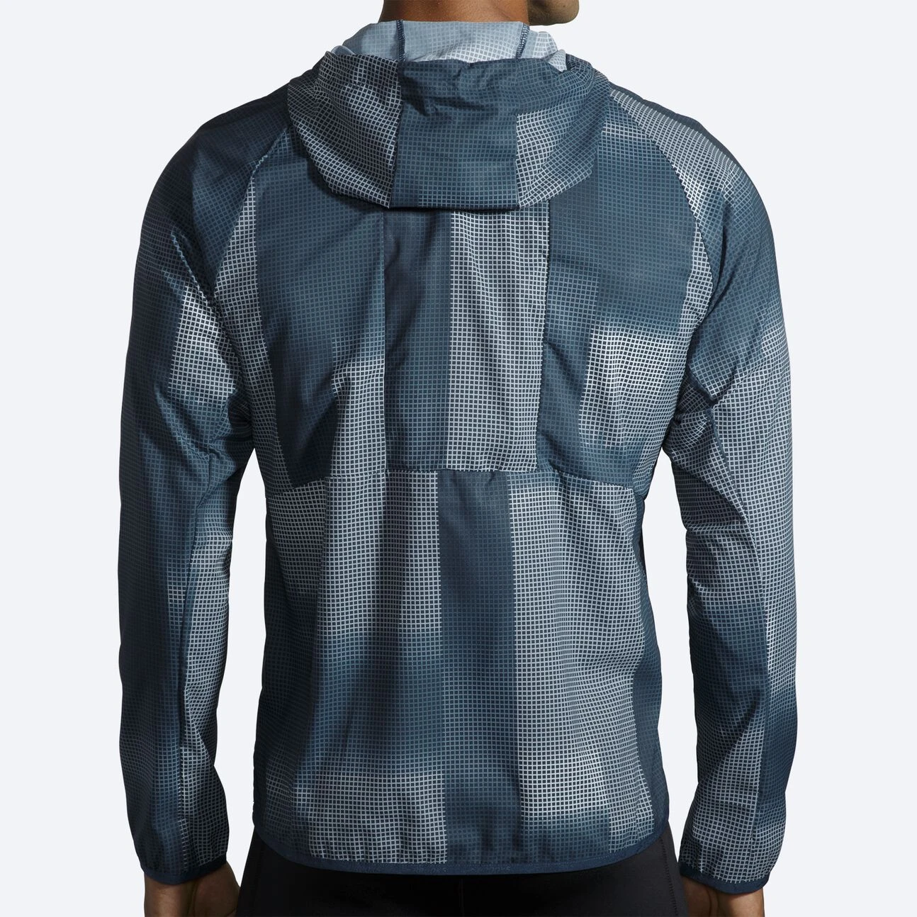 Brooks Mens Canopy Jacket - Indigo Rush Altitude Print 3 Brooks Mens Canopy Jacket - Indigo Rush Altitude Print - Image 3