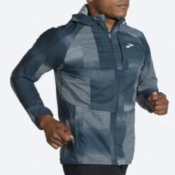 Brooks Mens Canopy Jacket - Indigo Rush Altitude Print 15 Brooks Mens Canopy Jacket - Indigo Rush Altitude Print -Sportswear 211385 406 mv canopy jacket mens running jacket