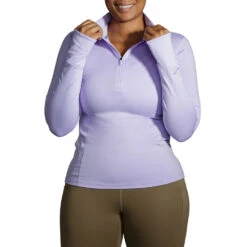 Brooks Womens Dash 1/2 Zip - Violet Dash 10 Brooks Womens Dash 1/2 Zip - Violet Dash -Sportswear 221433 554 MA Dash Half Zip