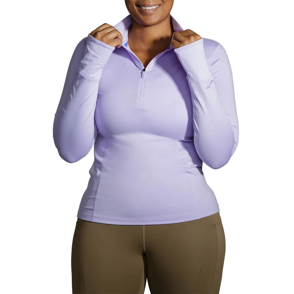 Brooks Womens Dash 1/2 Zip - Violet Dash 4 Brooks Womens Dash 1/2 Zip - Violet Dash - Image 4