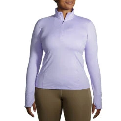 Brooks Womens Dash 1/2 Zip - Violet Dash 9 Brooks Womens Dash 1/2 Zip - Violet Dash -Sportswear 221433 554 MF Dash Half Zip