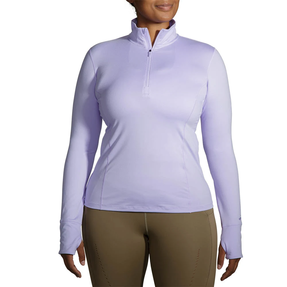 Brooks Womens Dash 1/2 Zip - Violet Dash 3 Brooks Womens Dash 1/2 Zip - Violet Dash - Image 3