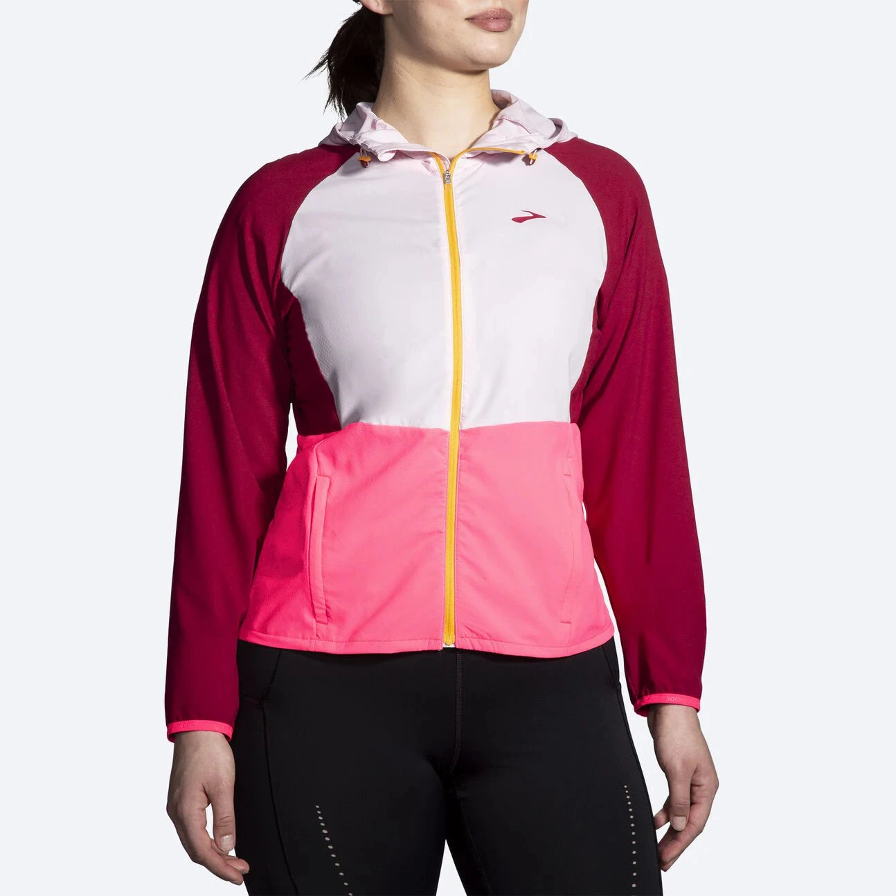 Brooks Womens Canopy Jacket - Razzmatazz/Quartz/Hyper Pink 3 Brooks Womens Canopy Jacket - Razzmatazz/Quartz/Hyper Pink - Image 3
