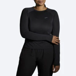 Brooks Womens Sprint Free Long Sleeve - Black -Sportswear 221533 001 ma sprint free womens long sleeve running shirt