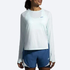 Brooks Womens Sprint Free Long Sleeve - Ice Blue -Sportswear 221533 490 mf sprint free womens long sleeve running shirt