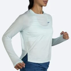 Brooks Womens Sprint Free Long Sleeve - Ice Blue -Sportswear 221533 490 mv sprint free womens long sleeve running shirt