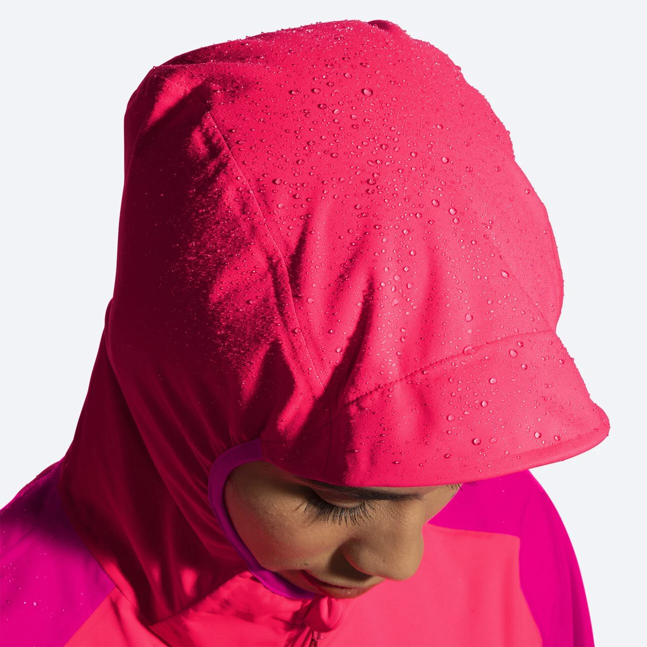 Brooks Womens High Point Waterproof Jacket - Hyper Pink/Fuchsia 6 Brooks Womens High Point Waterproof Jacket - Hyper Pink/Fuchsia - Image 6