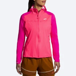 Brooks Womens High Point Waterproof Jacket - Hyper Pink/Fuchsia 13 Brooks Womens High Point Waterproof Jacket - Hyper Pink/Fuchsia -Sportswear 221608 653 mf high point jacket womens running jacket