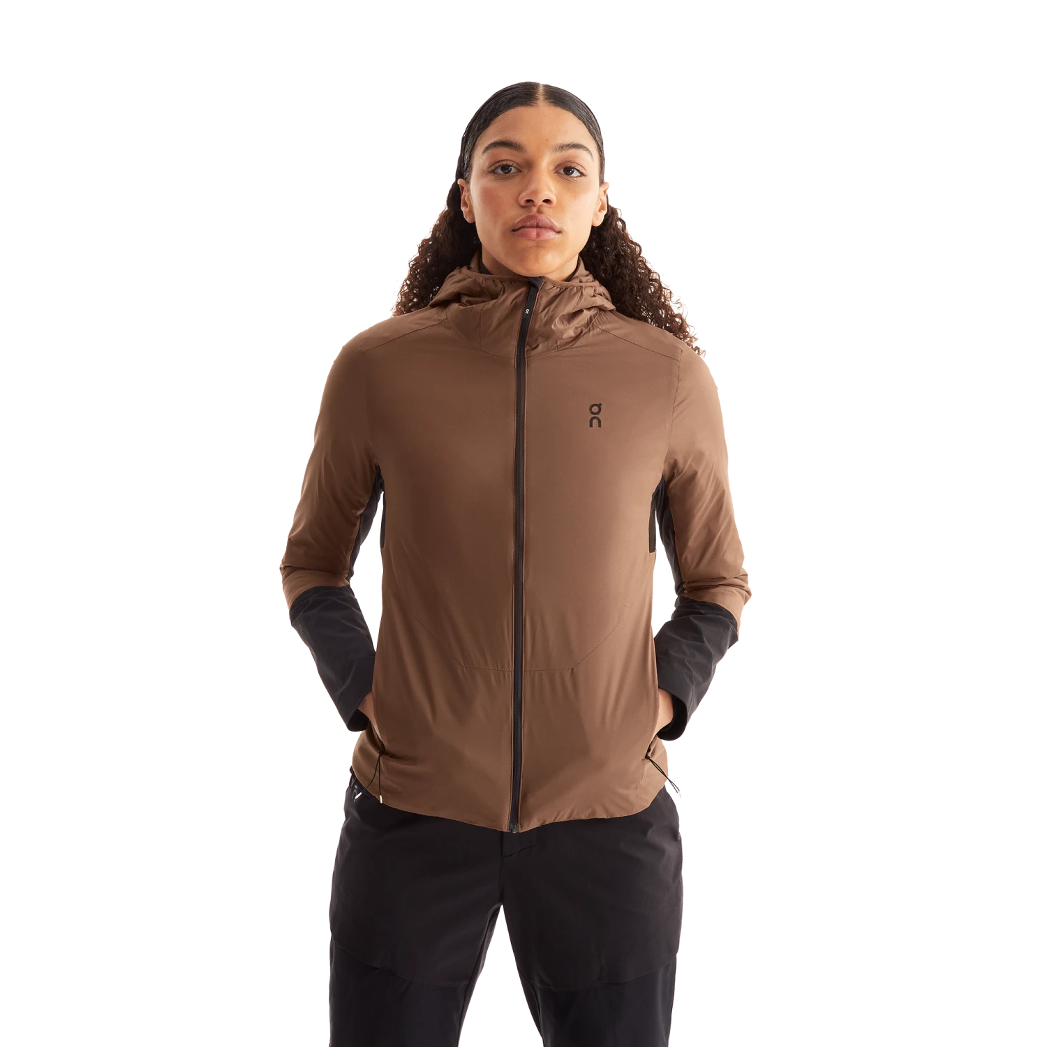 On Running ON Womens Insulator Jacket - Cocoa/Black 2 On Running ON Womens Insulator Jacket - Cocoa/Black - Image 2
