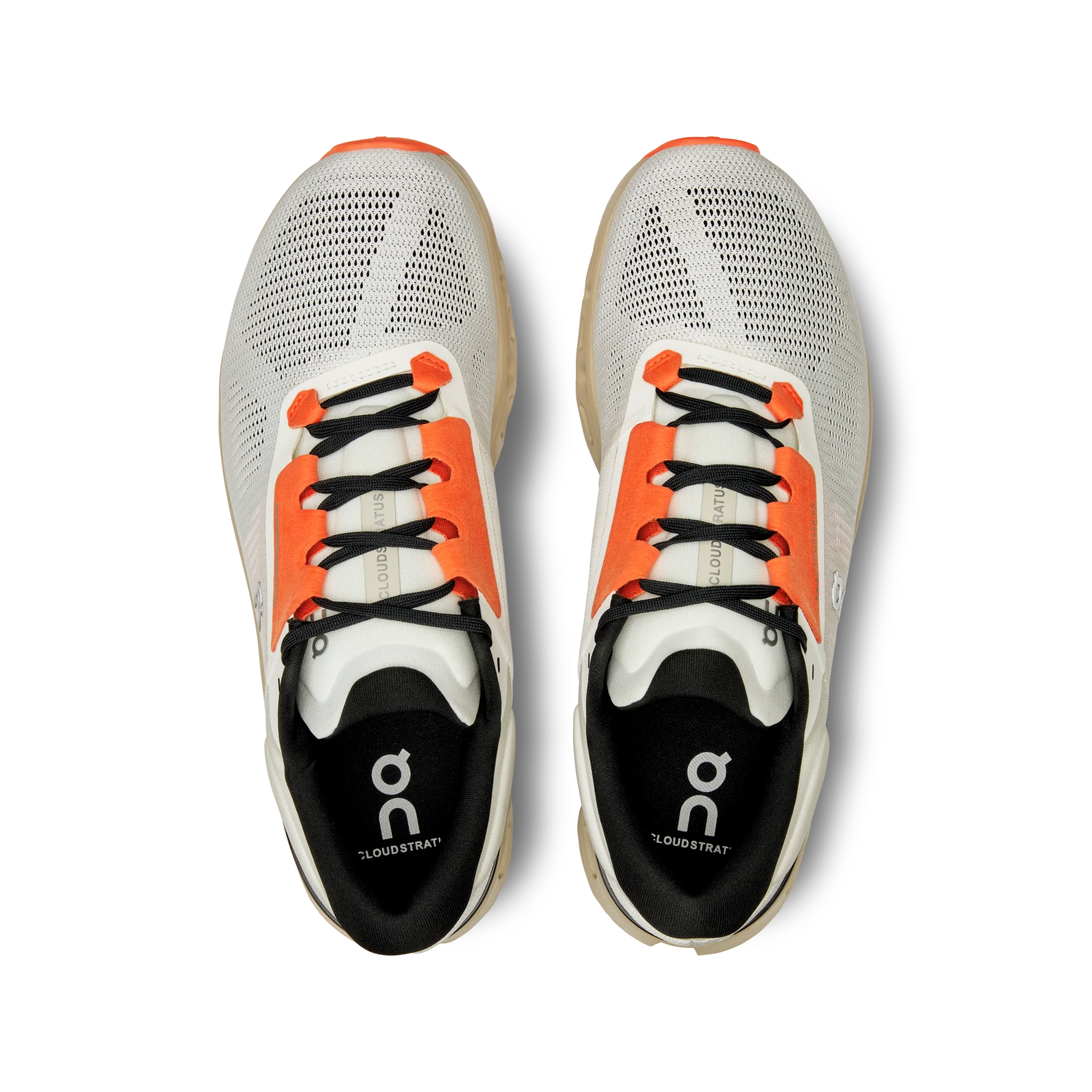 On Running ON Mens Cloudstratus 3 - Undyed White/Sand 3 On Running ON Mens Cloudstratus 3 - Undyed White/Sand - Image 3