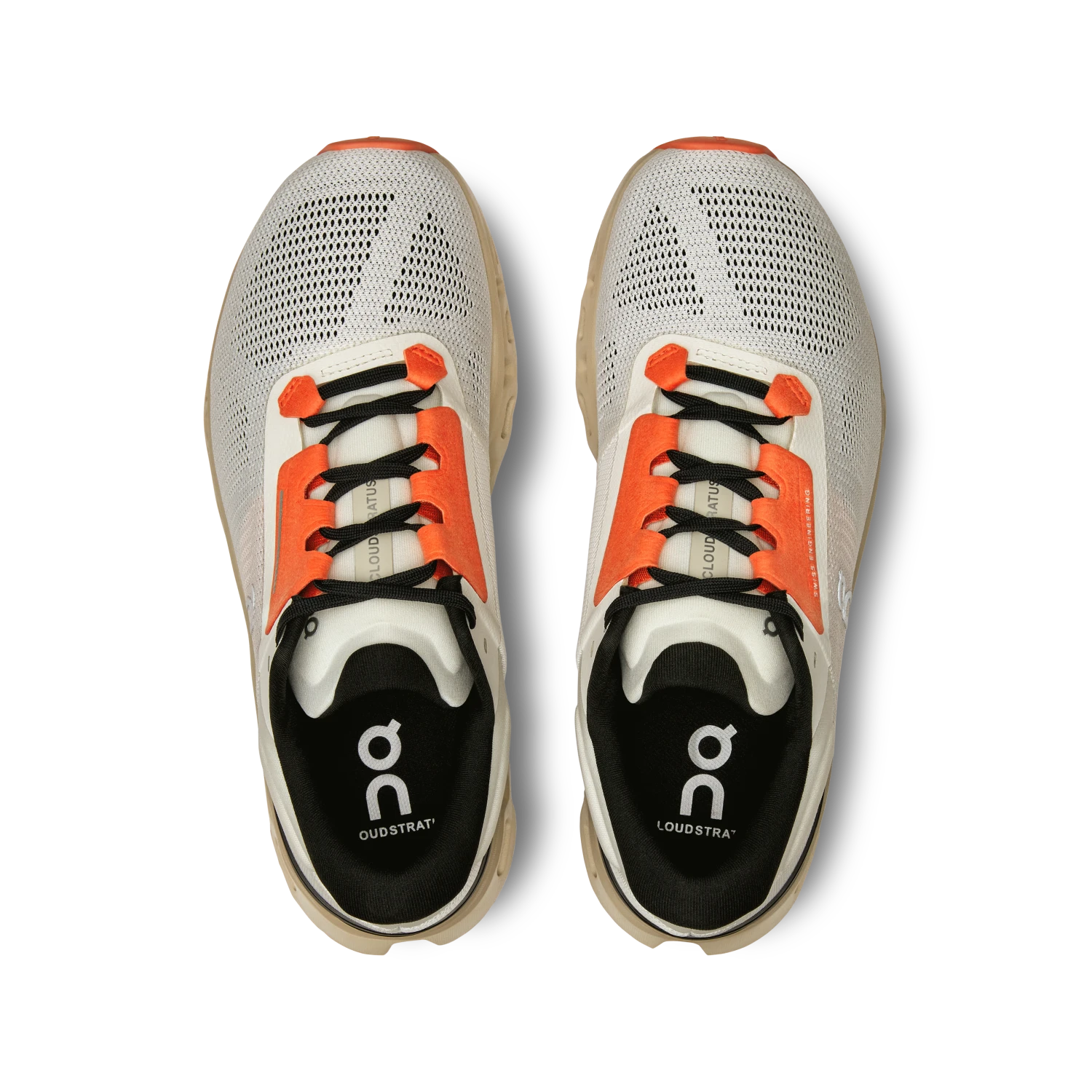 On Running ON Womens Cloudstratus 3 - Undyed White/Sand 3 On Running ON Womens Cloudstratus 3 - Undyed White/Sand - Image 3