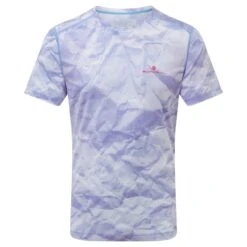 RonHill Mens Tech Golden Hour Tee - Lake Blue Crinkle