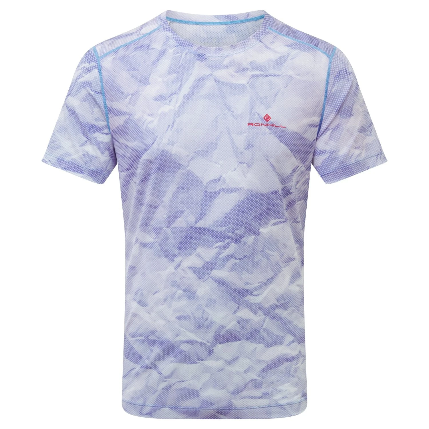 RonHill Mens Tech Golden Hour Tee - Lake Blue Crinkle 1 RonHill Mens Tech Golden Hour Tee - Lake Blue Crinkle