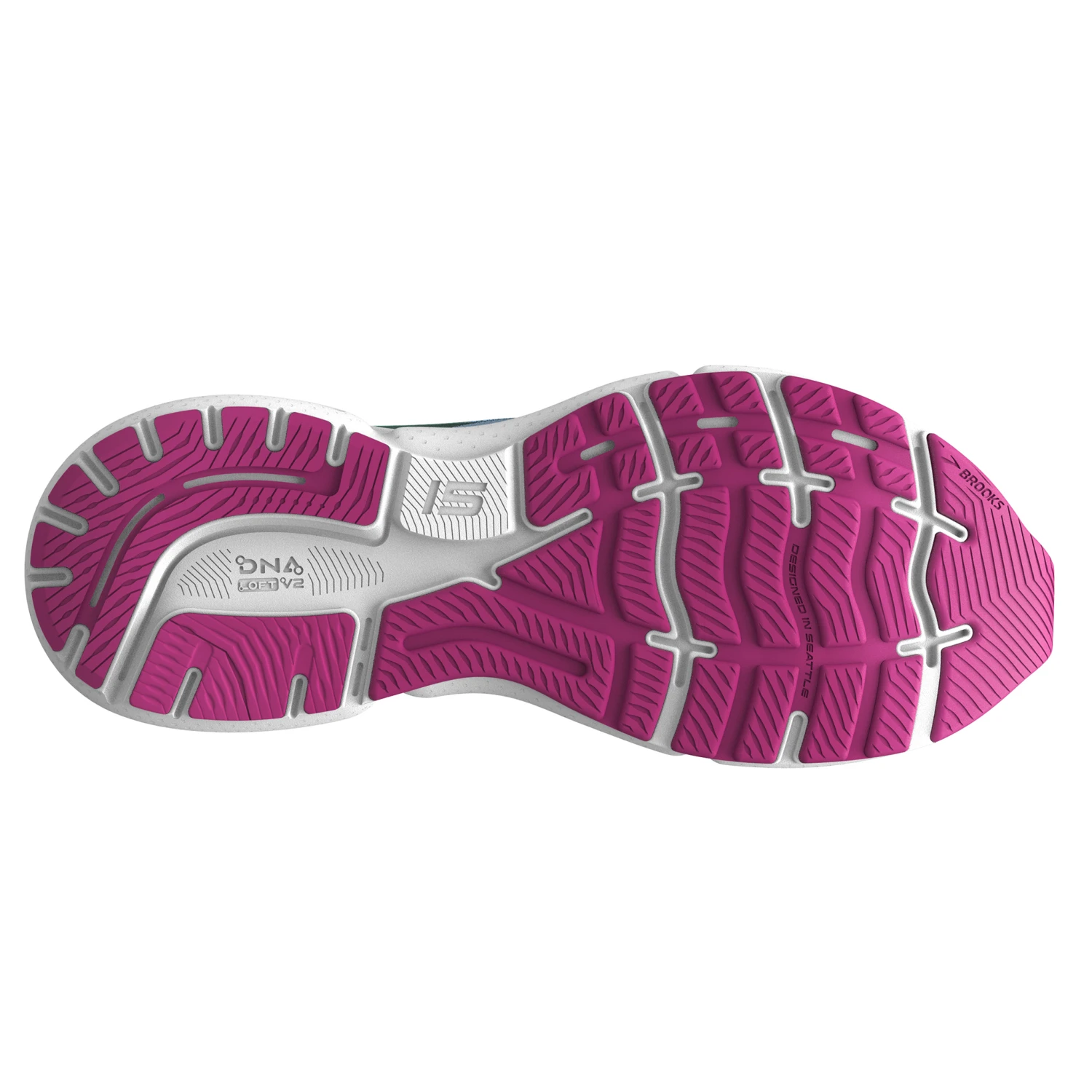 Brooks Womens Ghost 15 - Blue Bell/Black/Pink - Neutral 2 Brooks Womens Ghost 15 - Blue Bell/Black/Pink - Neutral - Image 2