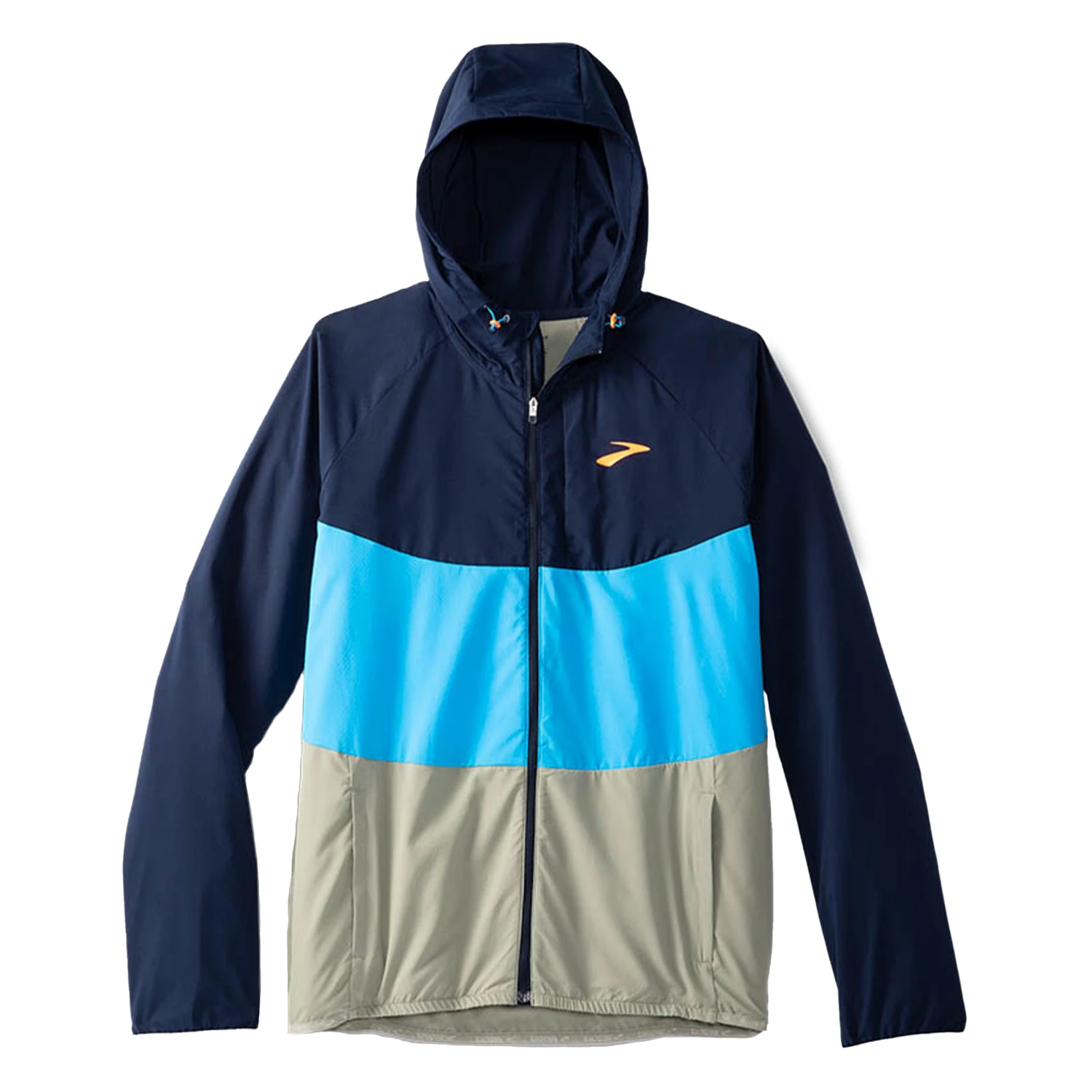 Brooks Mens Canopy Jacket - Navy/Spring Break/Pebble 1 Brooks Mens Canopy Jacket - Navy/Spring Break/Pebble