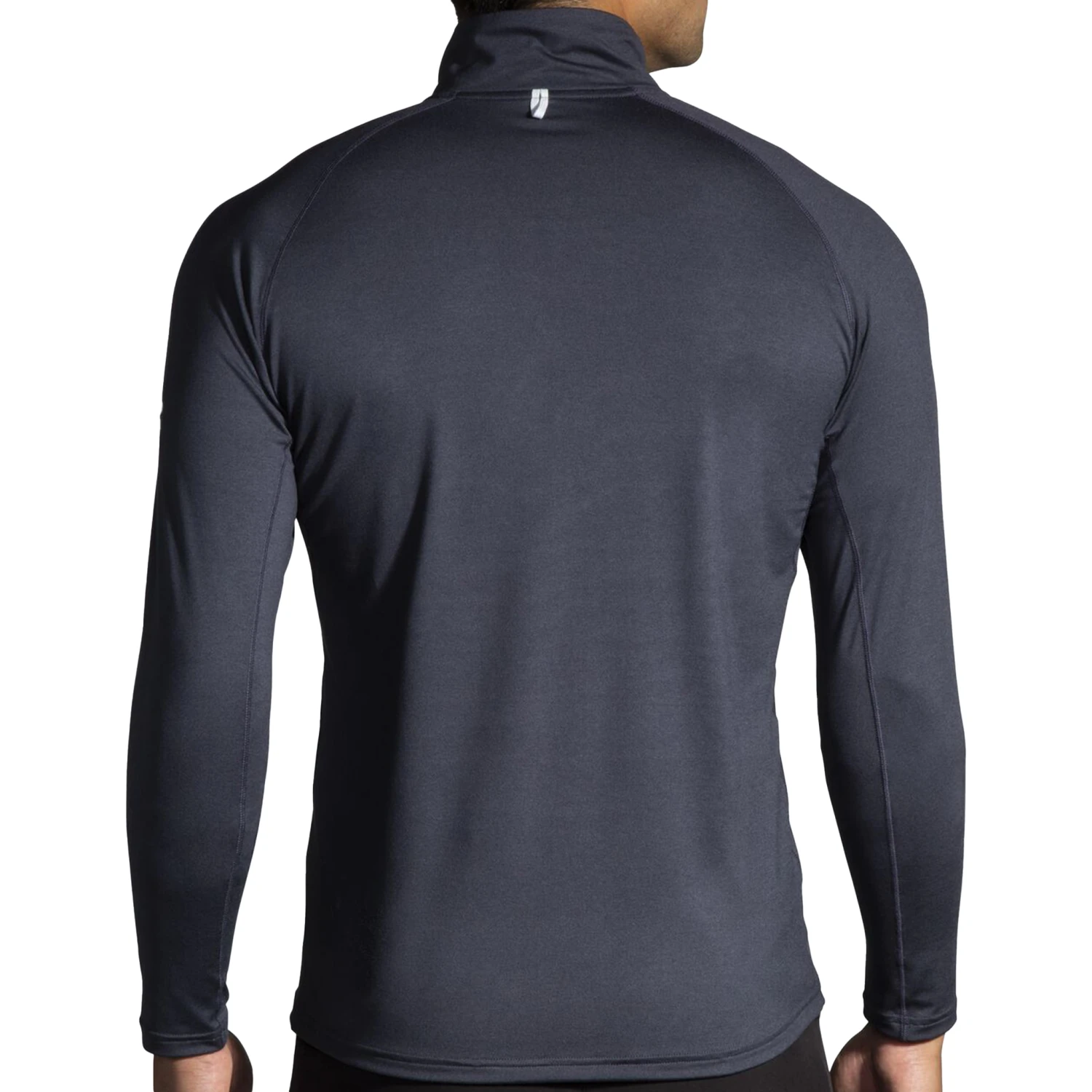 Brooks Mens Dash 1/2 Zip - Heather Concrete 2 Brooks Mens Dash 1/2 Zip - Heather Concrete - Image 2