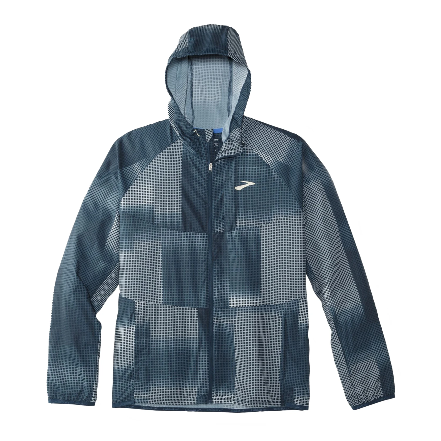 Brooks Mens Canopy Jacket - Indigo Rush Altitude Print 1 Brooks Mens Canopy Jacket - Indigo Rush Altitude Print
