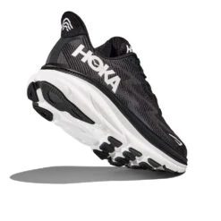 Hoka Mens Clifton 9 Wide - 2E Width - Black/White - Neutral -Sportswear HOK1957 1000 5