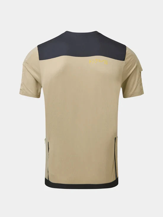 RonHill Mens Tech Ultra 1/2 Zip Tee - Latte/Black - Image 4