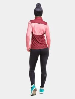 RonHill Womens Tech Hyperchill Jacket - Cabernet/Blush -Sportswear RH 005795 Womens Tech Hyper Chill Jacket RH 0890 Cabarnet Blush Back 6945