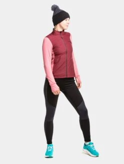 RonHill Womens Tech Hyperchill Jacket - Cabernet/Blush -Sportswear RH 005795 Womens Tech Hyper Chill Jacket RH 0890 Cabarnet Blush Front 6929