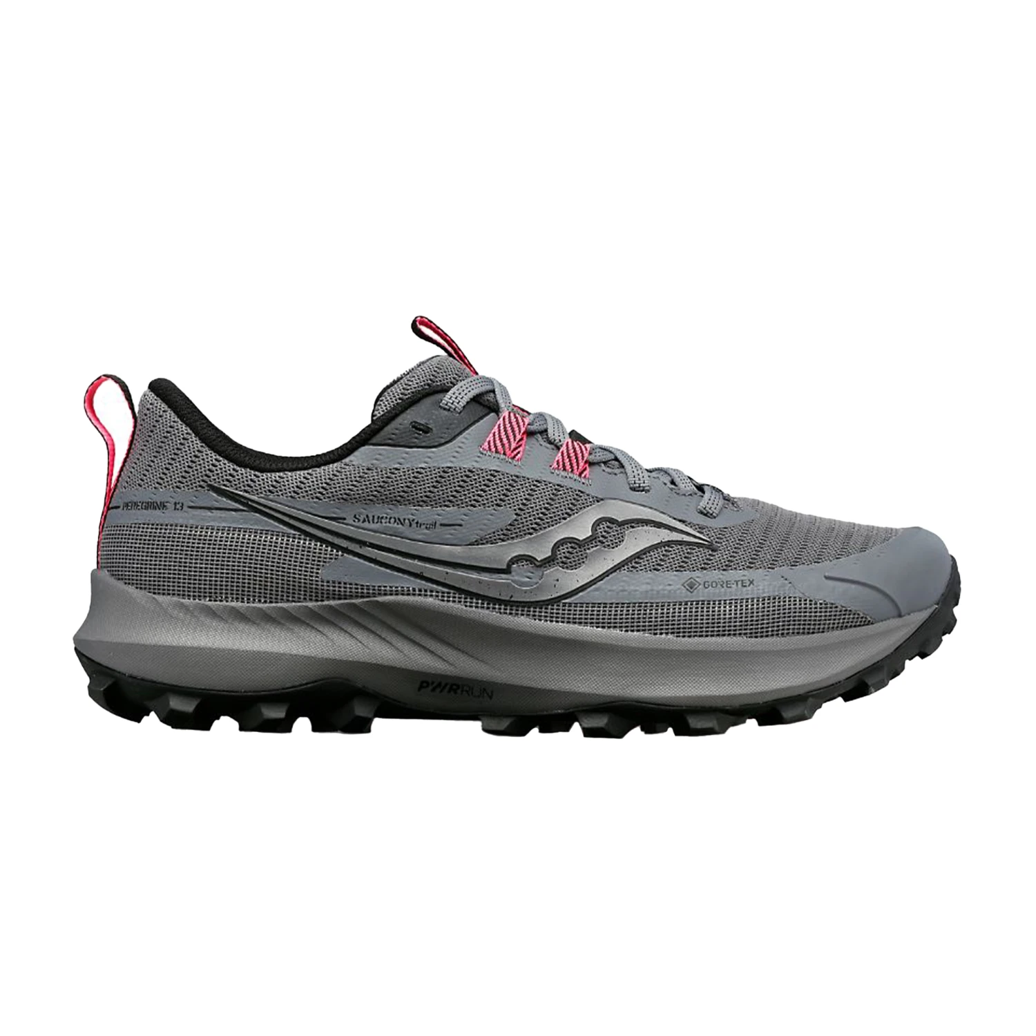 Saucony Womens Peregrine 13 GTX - Gravel/Black - Trail 1 Saucony Womens Peregrine 13 GTX - Gravel/Black - Trail
