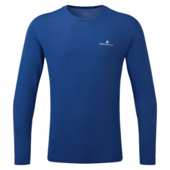 RonHill Mens Core L/S Tee - Dark Cobalt/Bright White