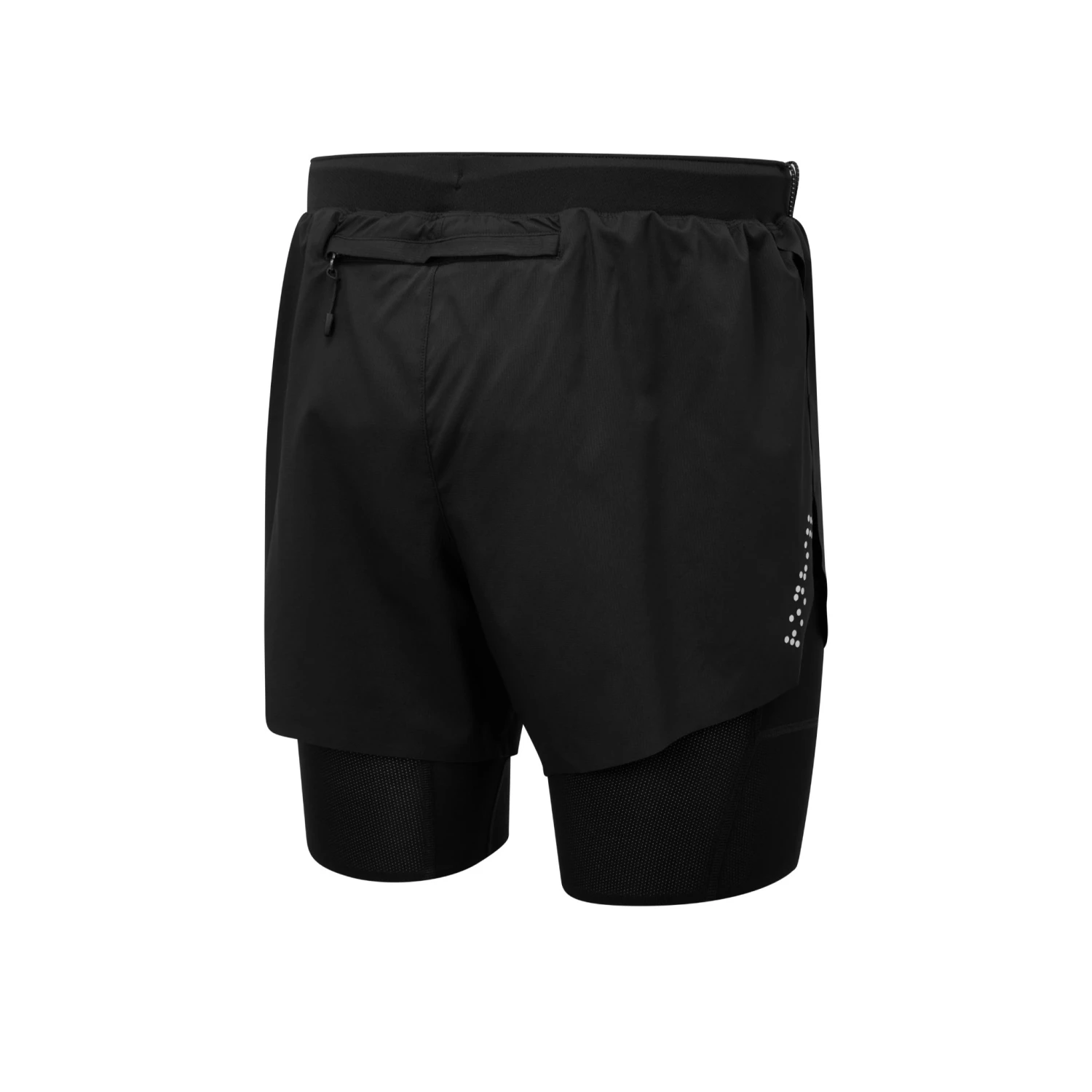 RonHill Mens Tech Distance Twin Short - All Black 2 RonHill Mens Tech Distance Twin Short - All Black - Image 2