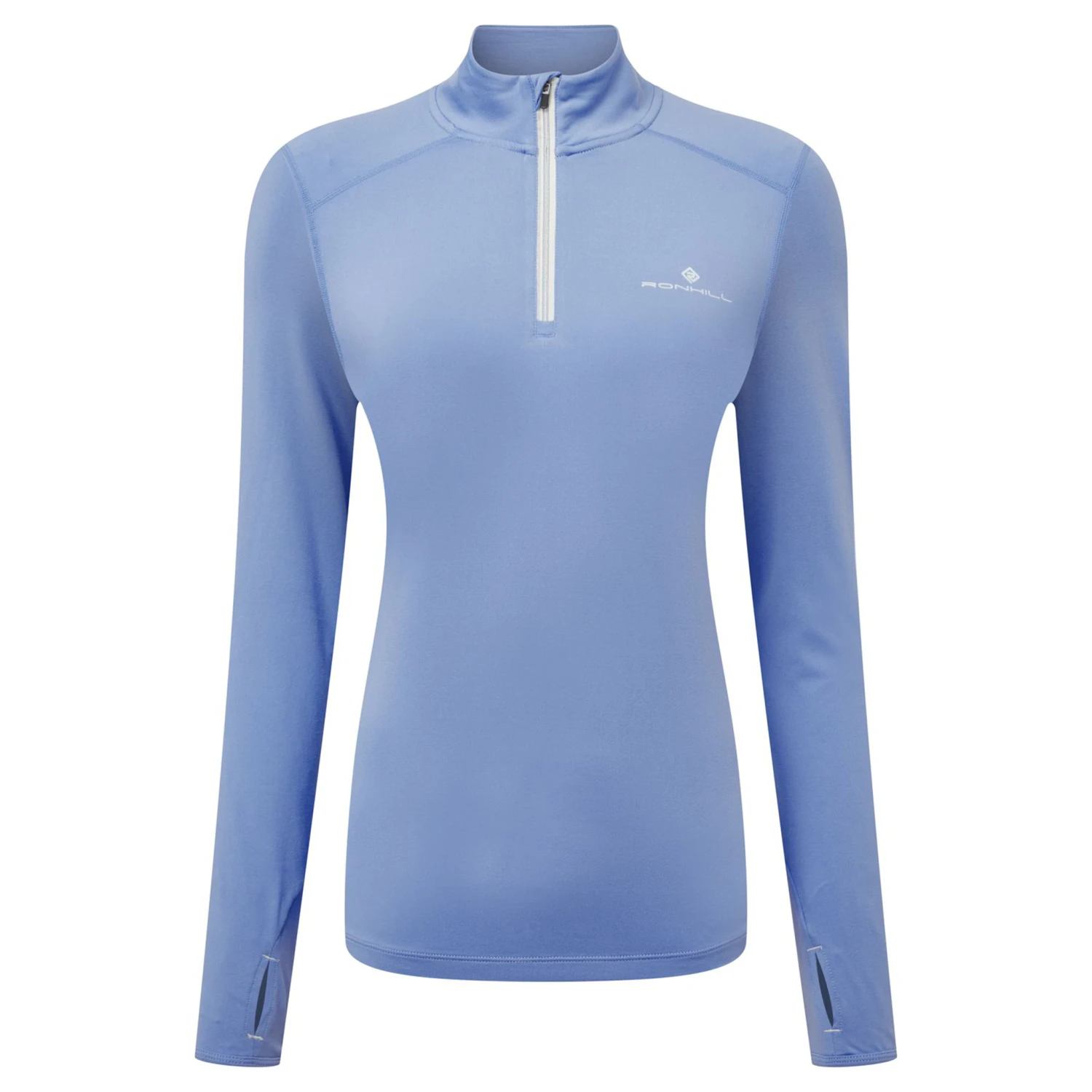 RonHill Womens Life Practice 1/2 Zip Tee - Lake Blue/Vanilla 1 RonHill Womens Life Practice 1/2 Zip Tee - Lake Blue/Vanilla