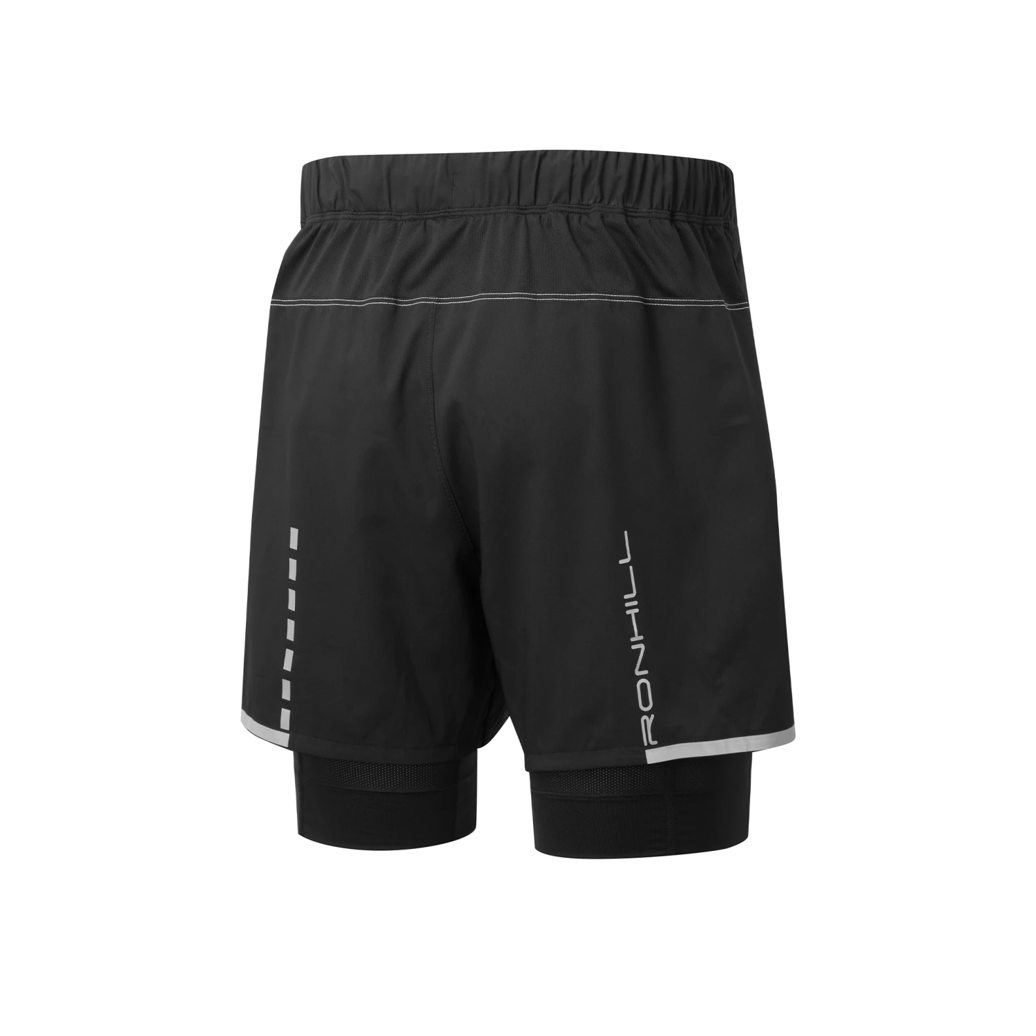 RonHill Mens Tech Afterhours Twin Short - All Black 2 RonHill Mens Tech Afterhours Twin Short - All Black - Image 2