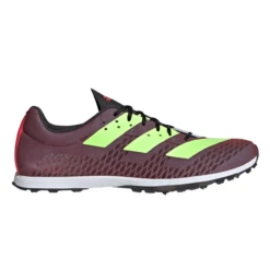 Adidas Mens XCS Cross Country Spikes - Wine/Signal Green