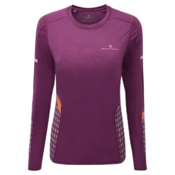 RonHill Womens Tech Afterhours L/S Tee - Grape/Mango/Reflect