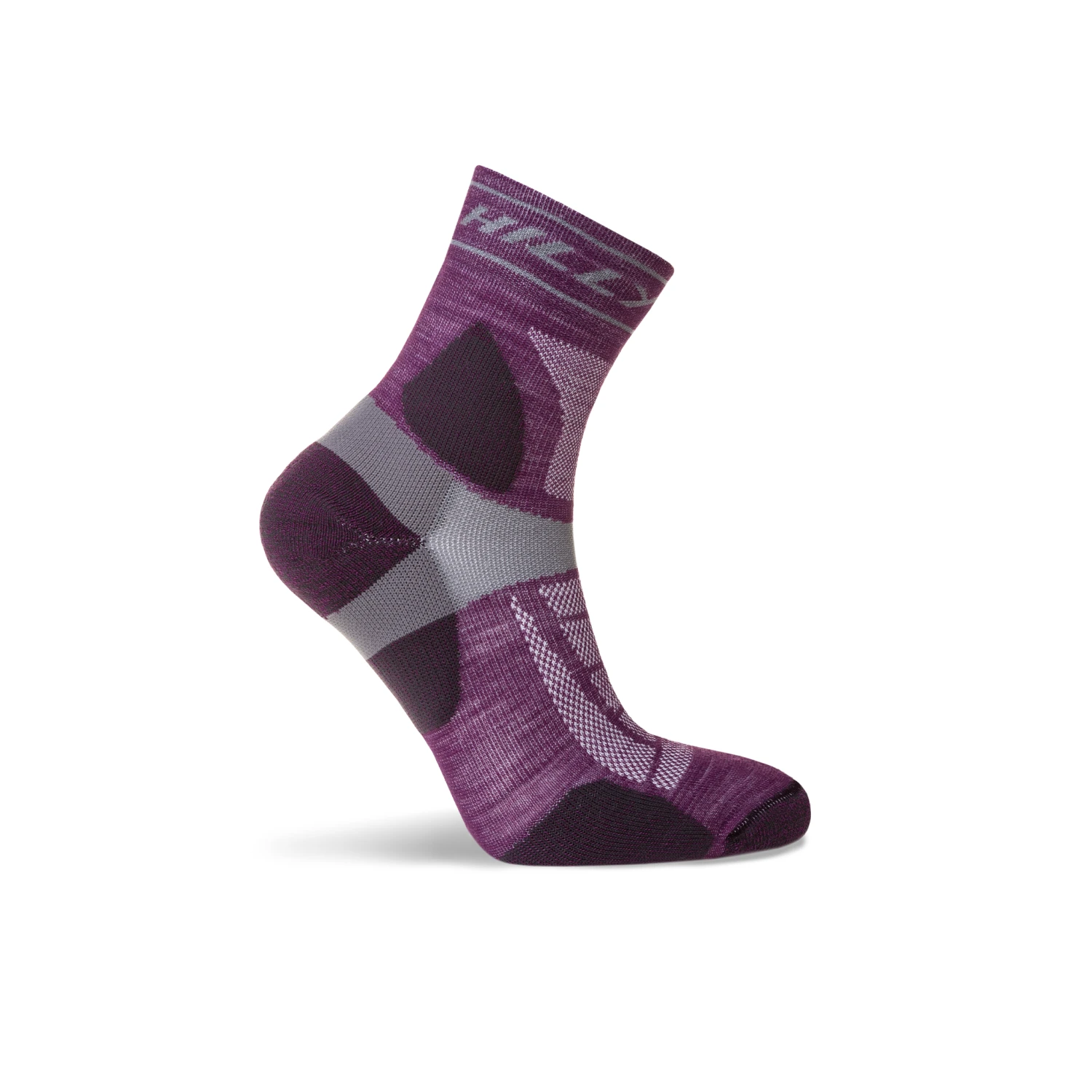 Hilly Trail Anklet - Blackberry/Grey 1 Hilly Trail Anklet - Blackberry/Grey