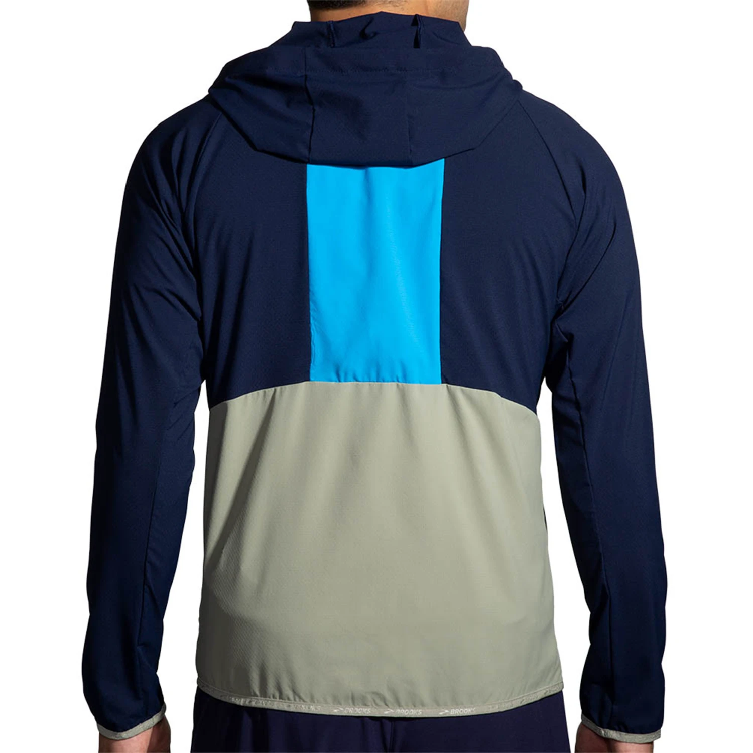 Brooks Mens Canopy Jacket - Navy/Spring Break/Pebble 2 Brooks Mens Canopy Jacket - Navy/Spring Break/Pebble - Image 2