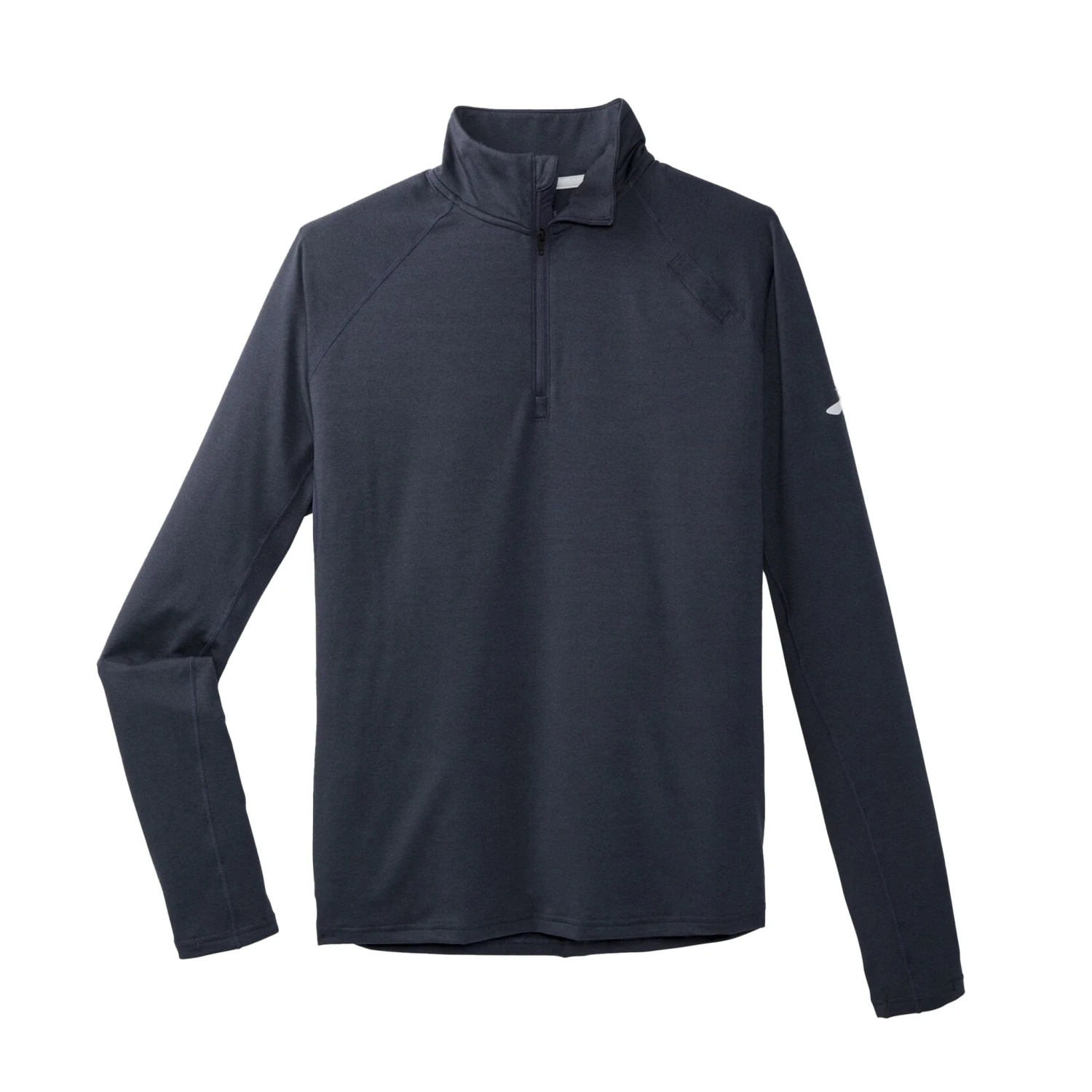 Brooks Mens Dash 1/2 Zip - Heather Concrete 1 Brooks Mens Dash 1/2 Zip - Heather Concrete