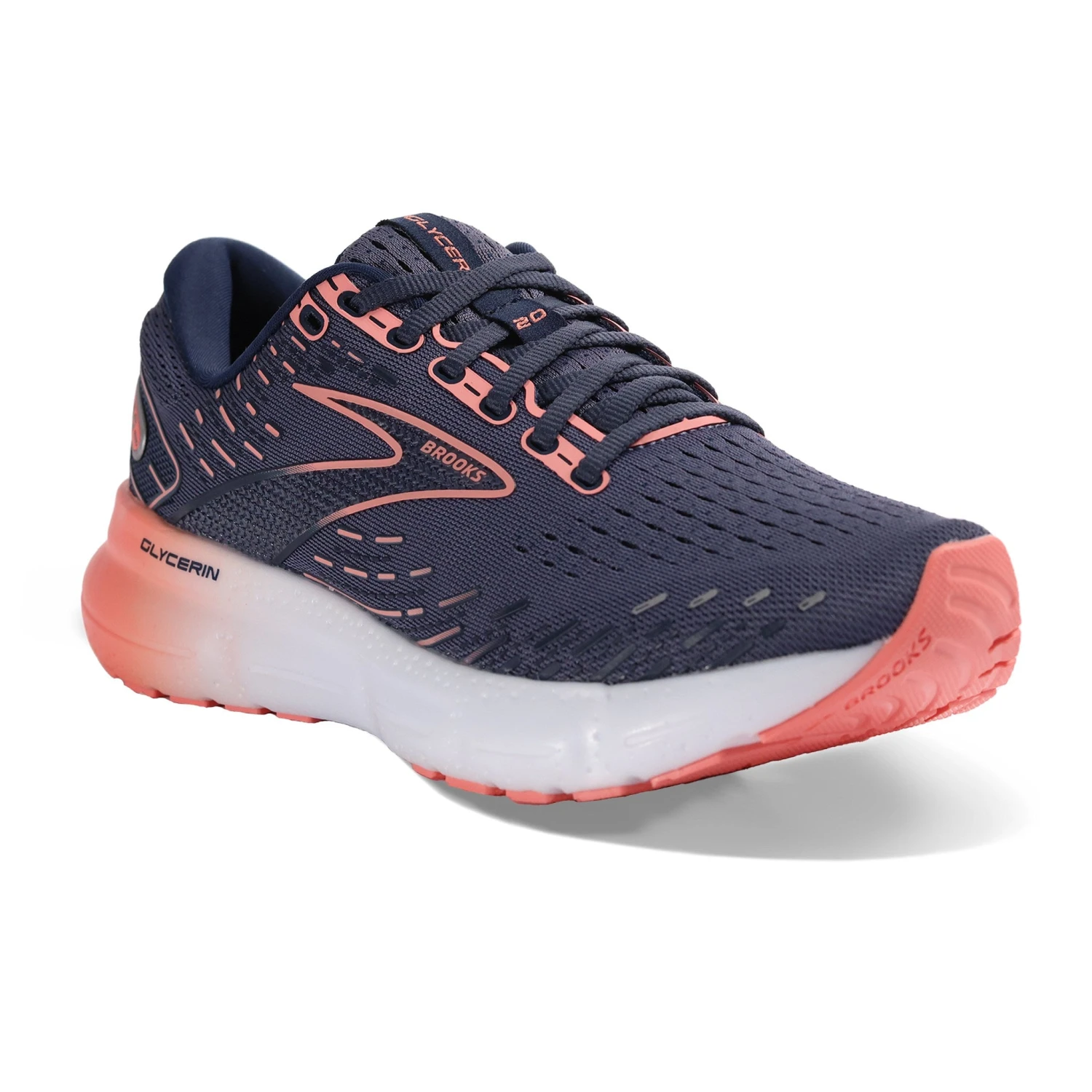 Brooks Womens Glycerin 20 - Nightshadow/Blue/Pink - Neutral 4 Brooks Womens Glycerin 20 - Nightshadow/Blue/Pink - Neutral - Image 4
