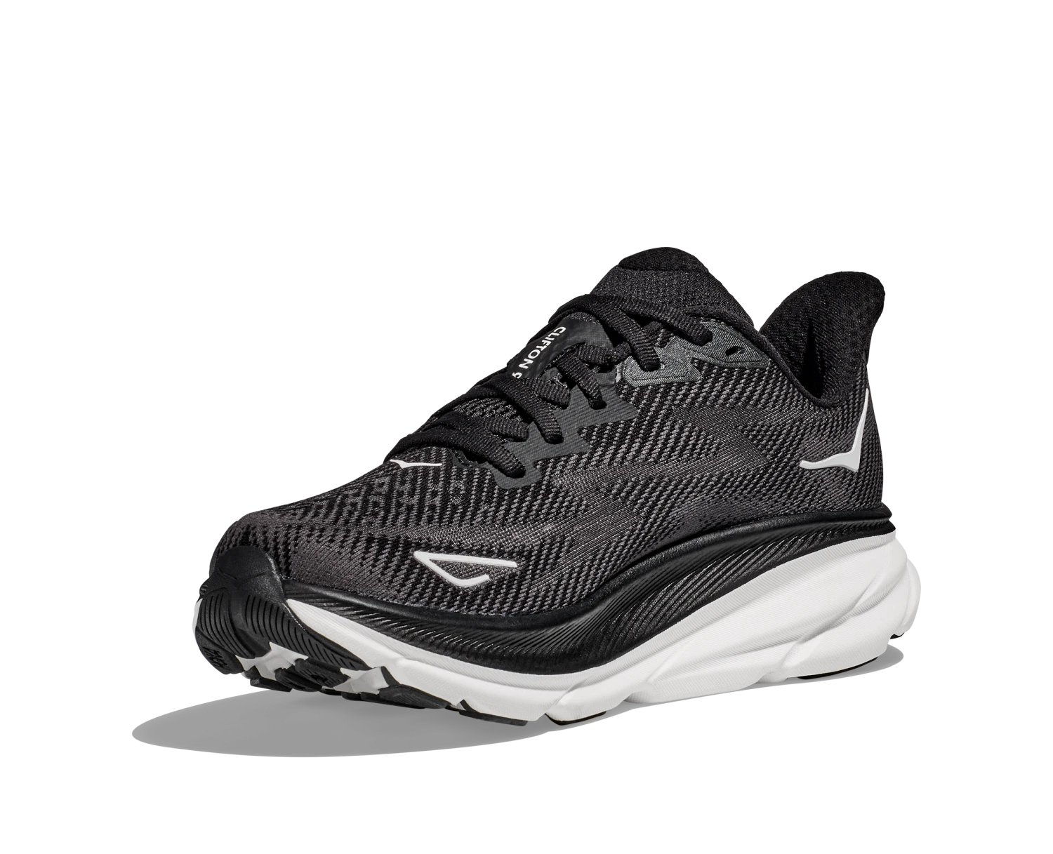 Hoka Womens Clifton 9 - Black/White - Neutral 5 Hoka Womens Clifton 9 - Black/White - Neutral - Image 5